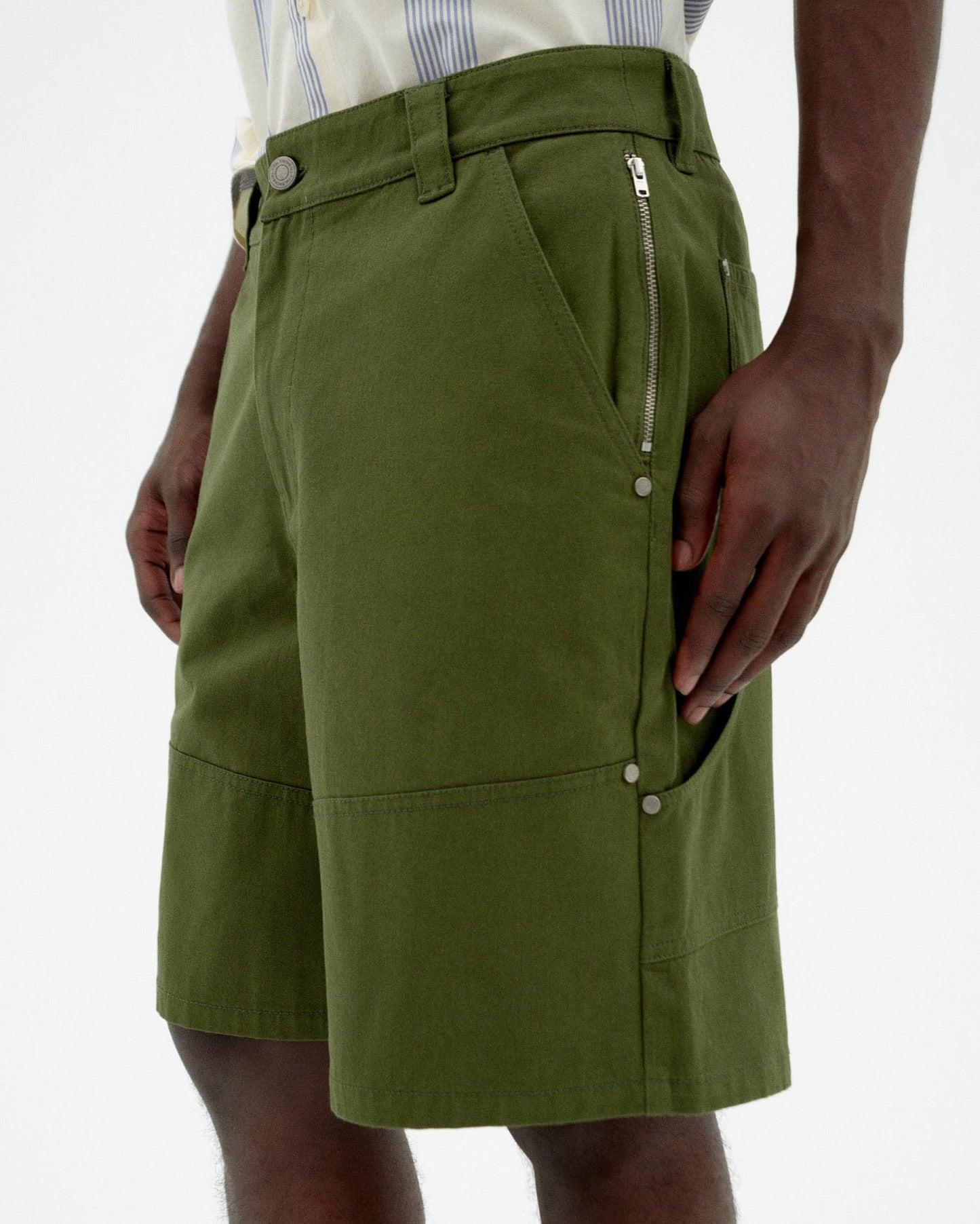 Short en coton bio | vert "Kentia miles shorts - green"