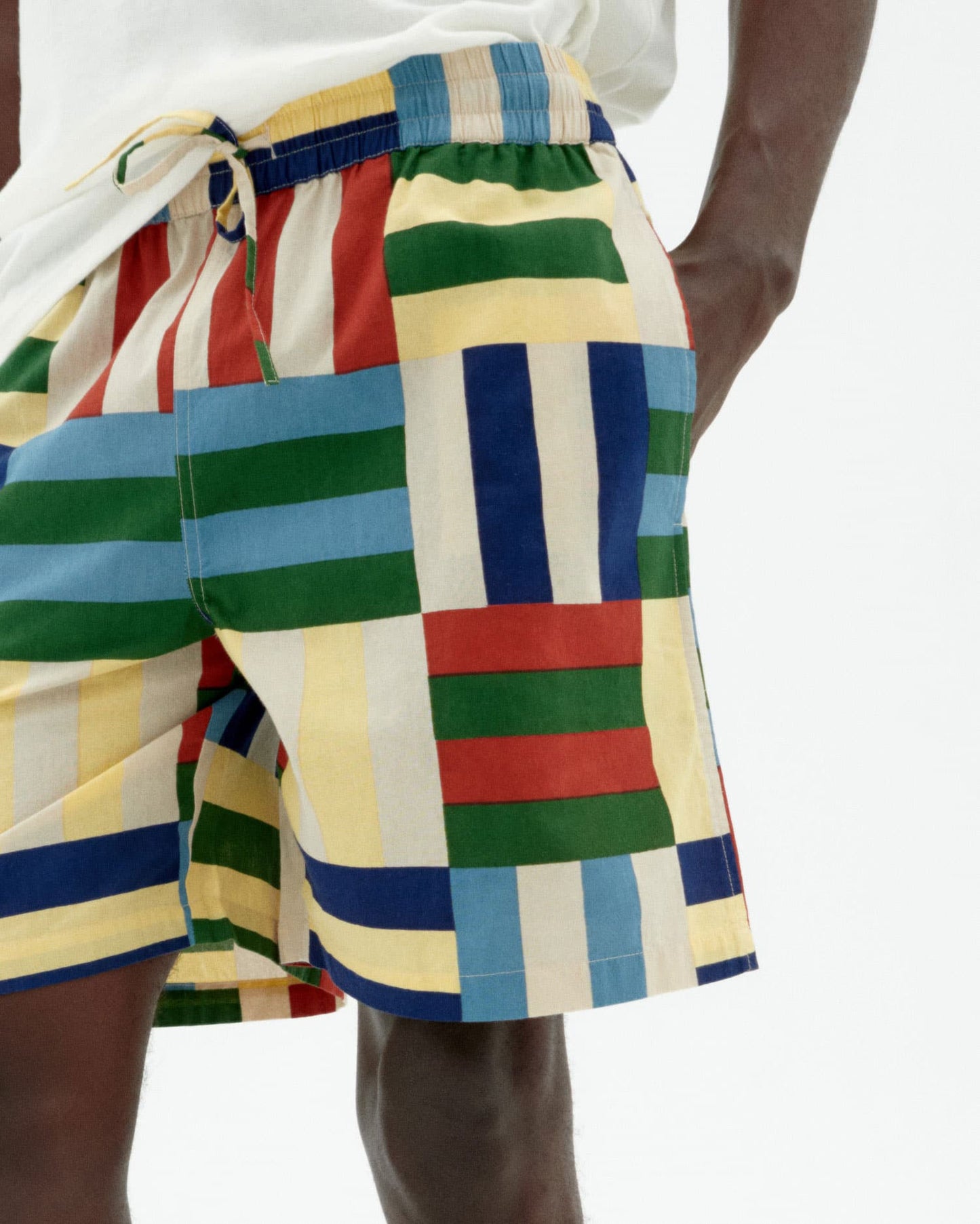 Short en coton bio | multicolore "Field henry shorts"