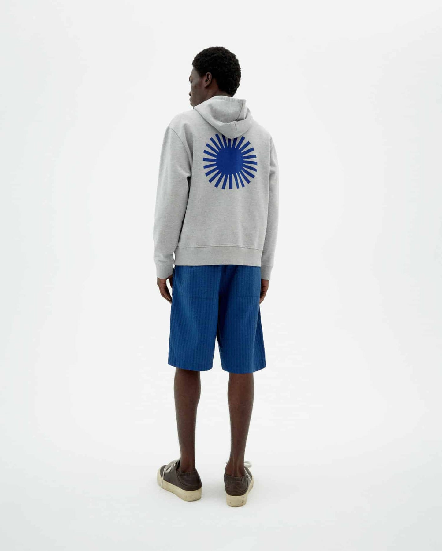 Short seersucker en coton bio | bleu "Cobalt seersucker gasper shorts - blue"