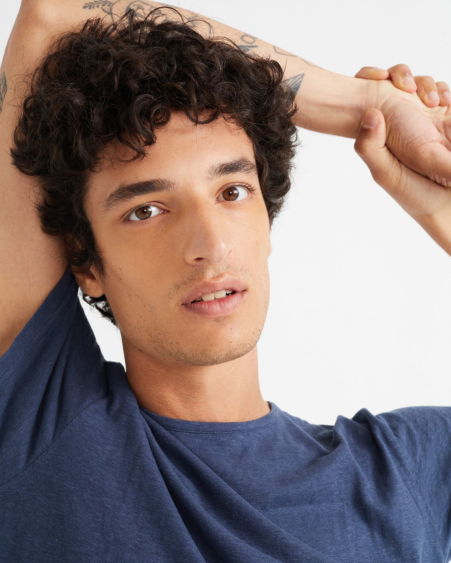 T-shirt bleu marine en chanvre et coton bio - hemp
