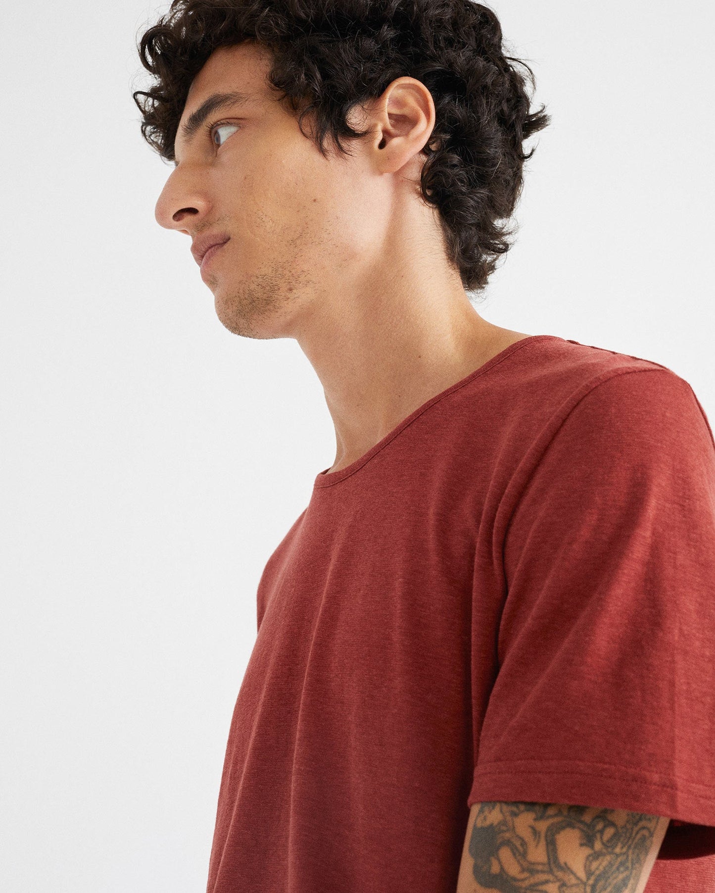 T-shirt rouge en chanvre et coton bio - Hemp