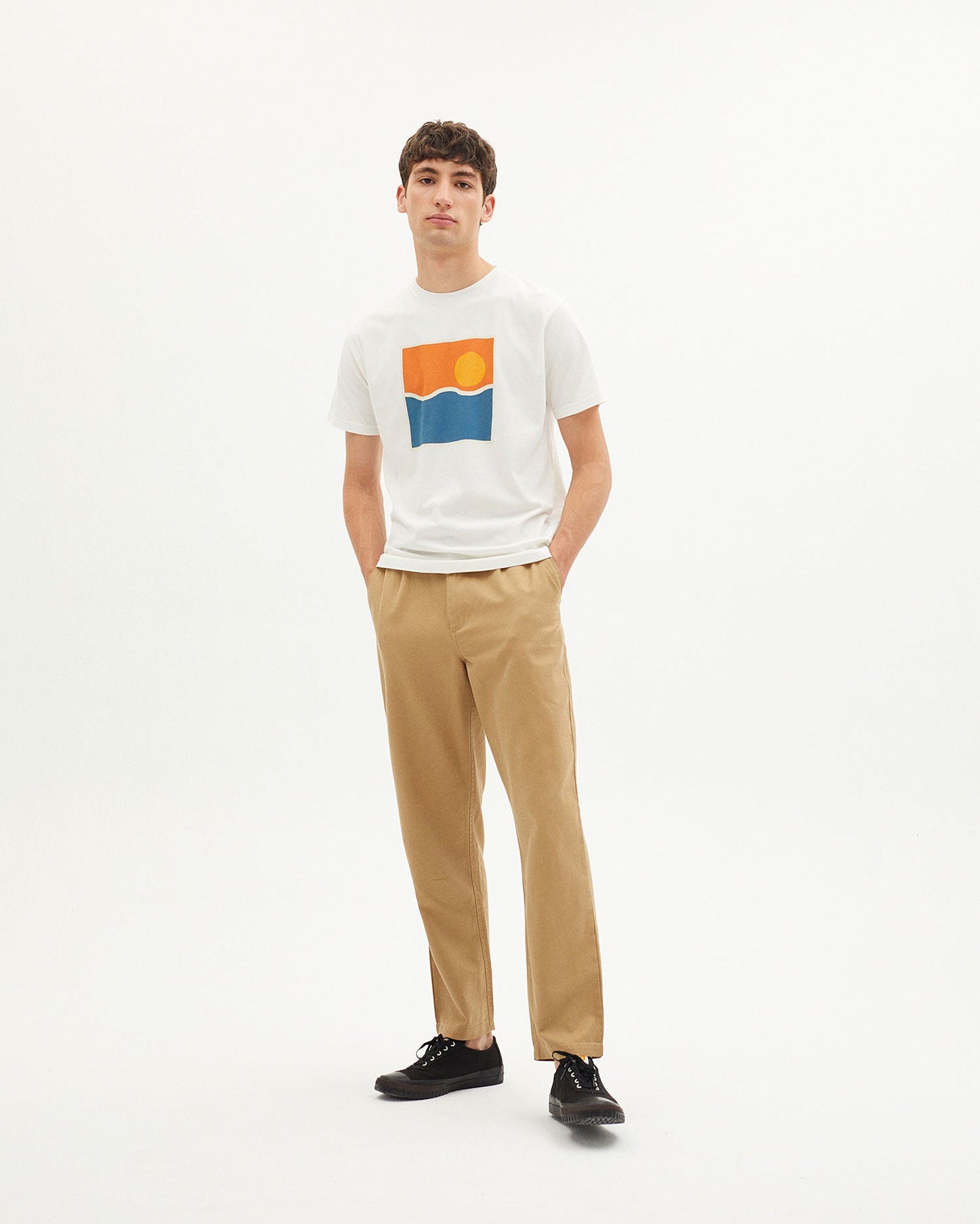 T-shirt imprimé en coton bio - UNDER THE SUN T-SHIRT snow white