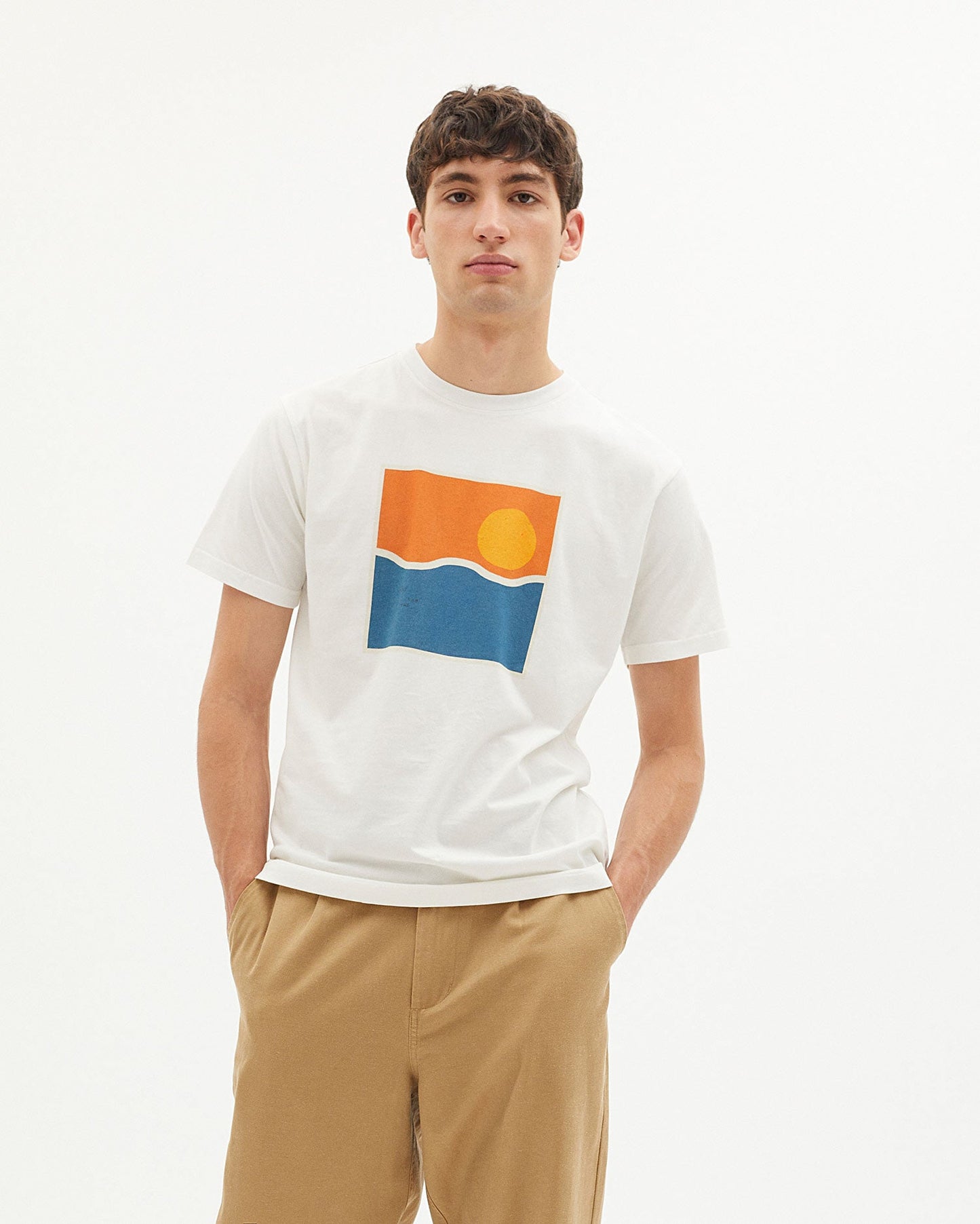 T-shirt imprimé en coton bio - UNDER THE SUN T-SHIRT snow white