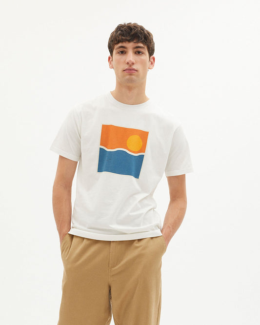 T-shirt imprimé en coton bio - UNDER THE SUN T-SHIRT snow white