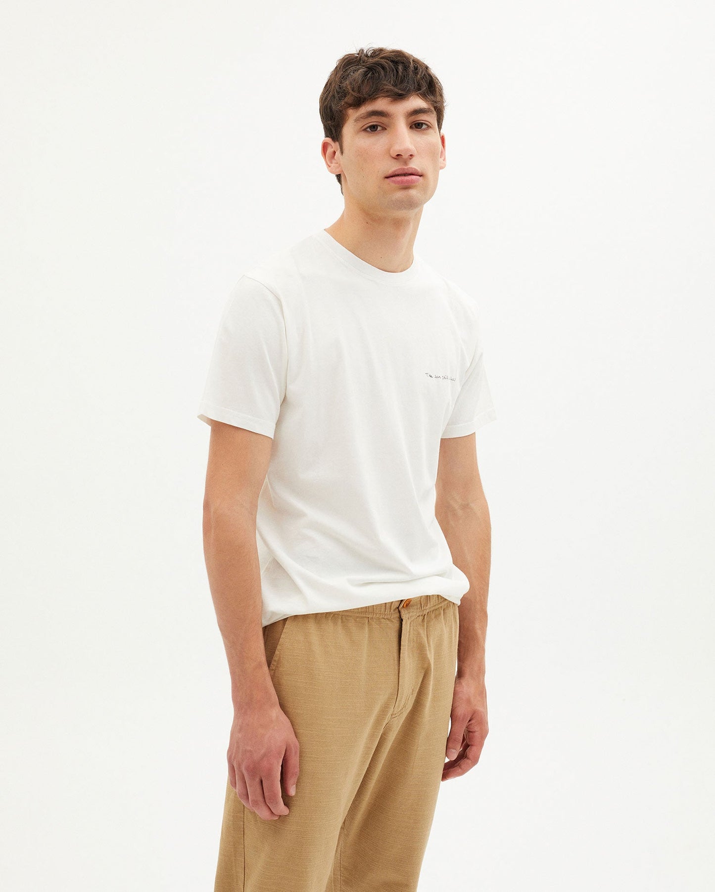 T-shirt imprimé en coton bio - SUN SHINES T-SHIRT snow white