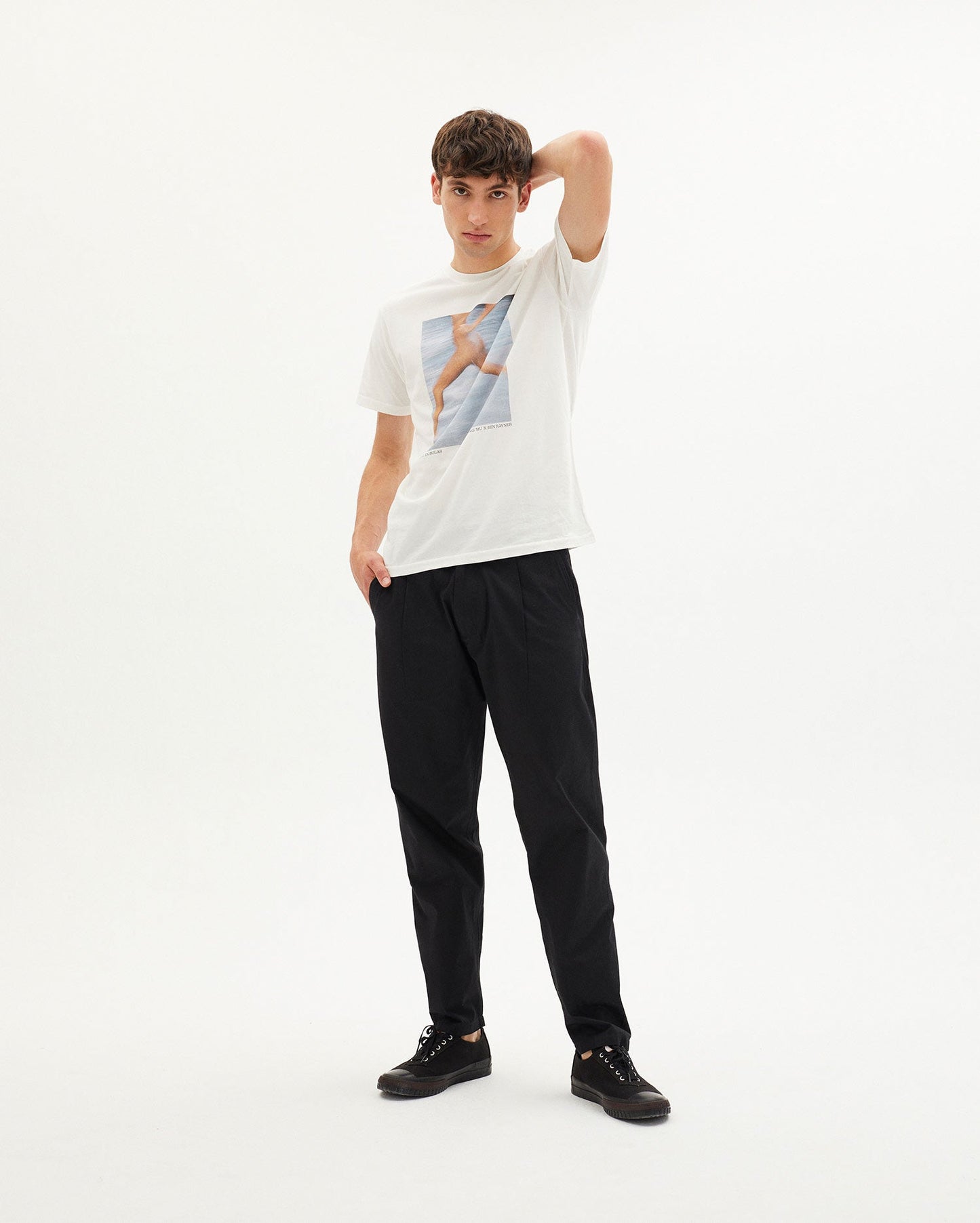 T-shirt imprimé en coton bio - LIFE EN BOLAS T-SHIRT snow white