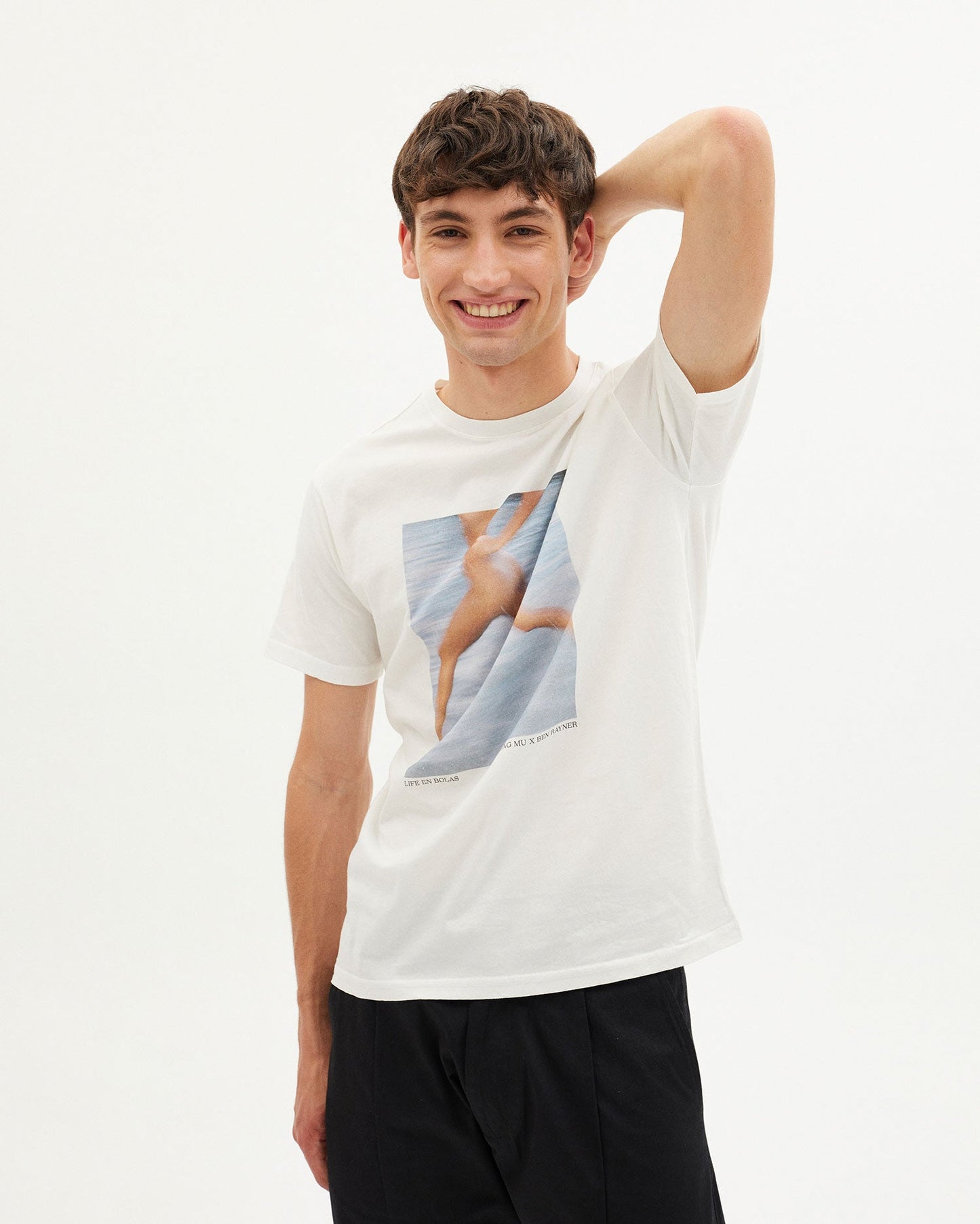 T-shirt imprimé en coton bio - LIFE EN BOLAS T-SHIRT snow white