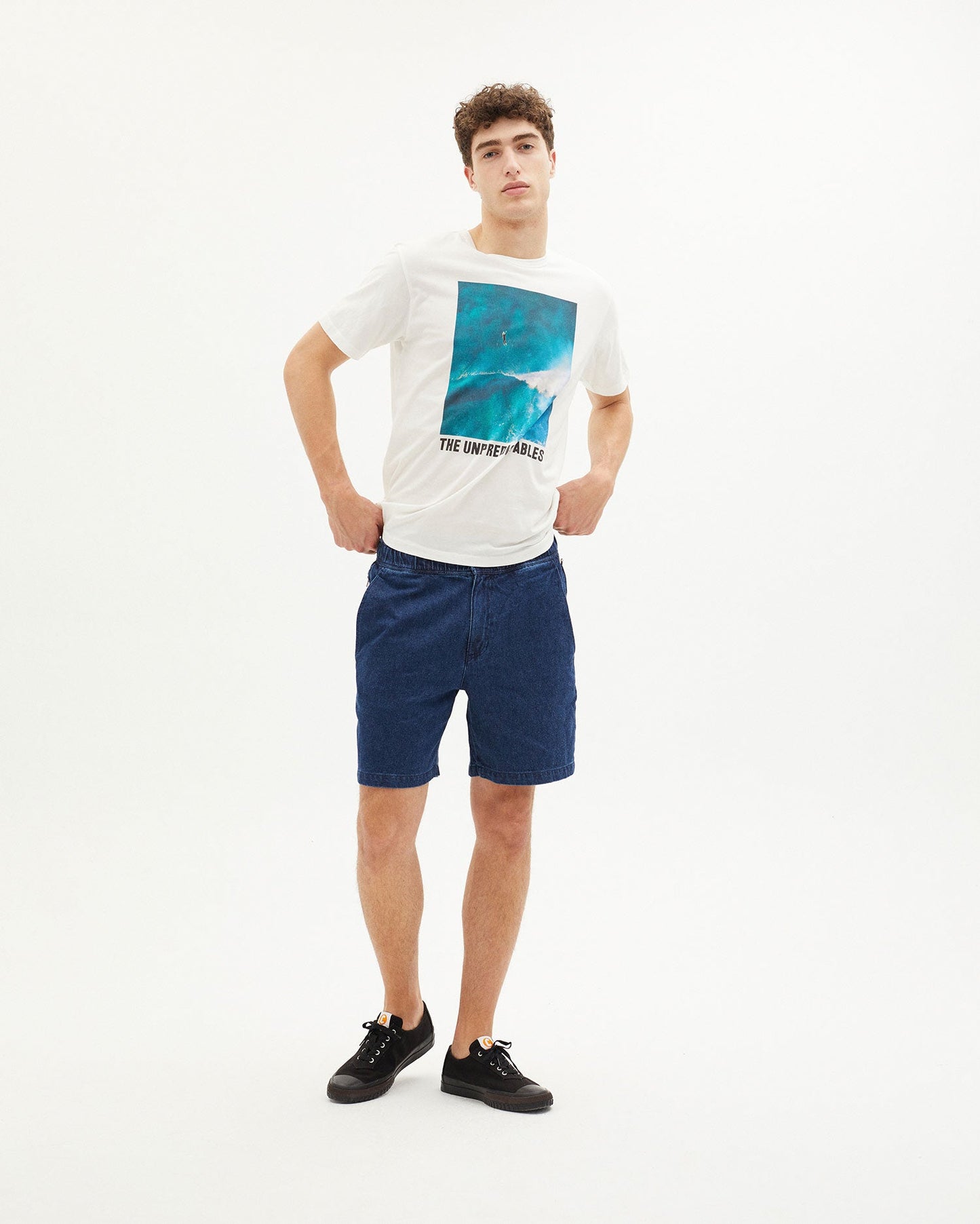 T-shirt imprimé en coton bio - SURF T-SHIRT snow white