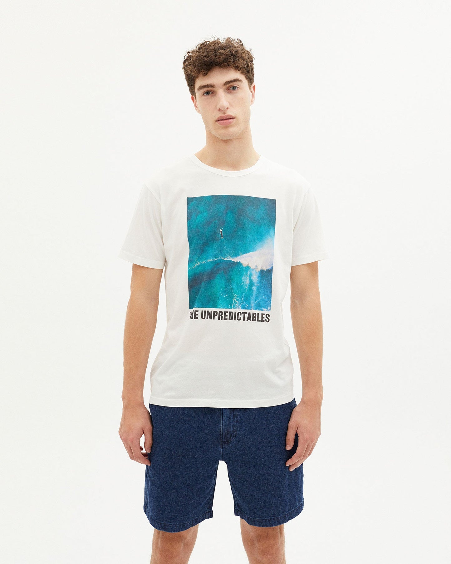 T-shirt imprimé en coton bio - SURF T-SHIRT snow white