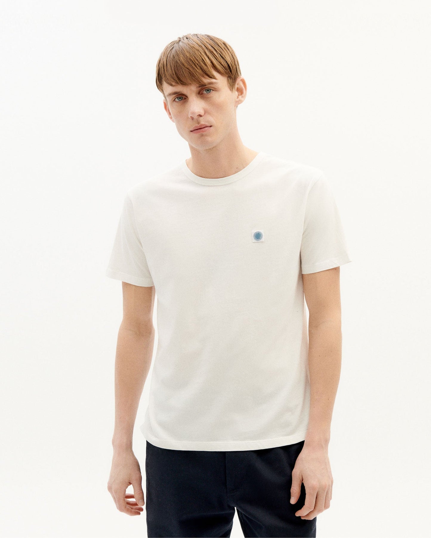 T-shirt blanc imprimé indigo en coton bio - indigo sol white t-shirt snow white