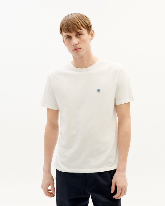 T-shirt blanc imprimé indigo en coton bio - indigo sol white t-shirt snow white