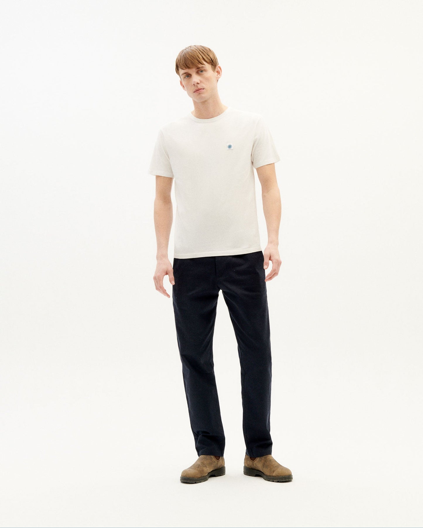 T-shirt blanc imprimé indigo en coton bio - indigo sol white t-shirt snow white