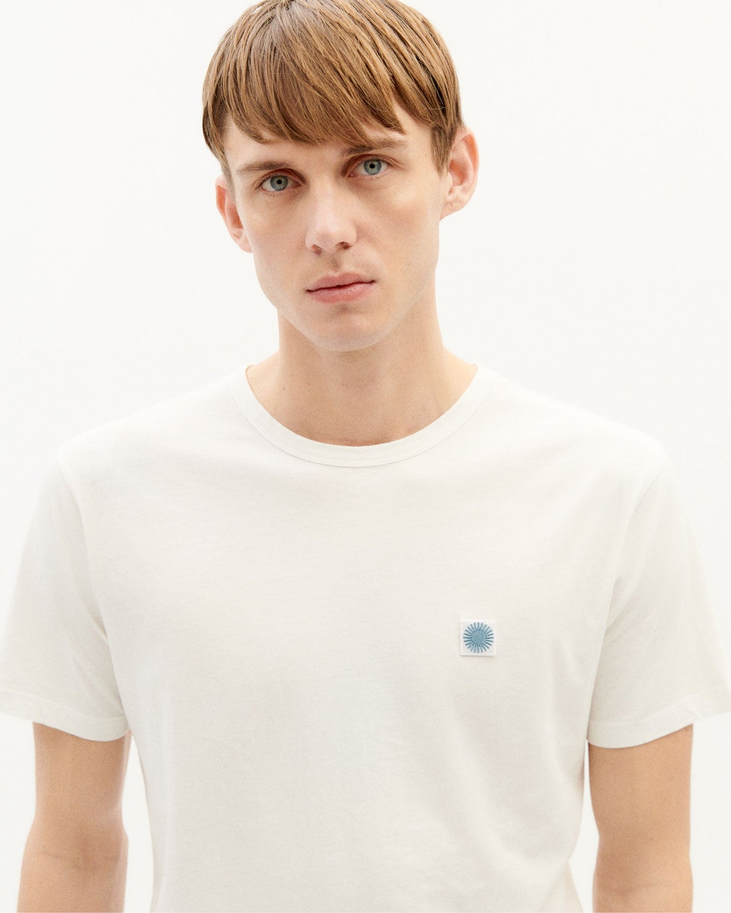 T-shirt blanc imprimé indigo en coton bio - indigo sol white t-shirt snow white