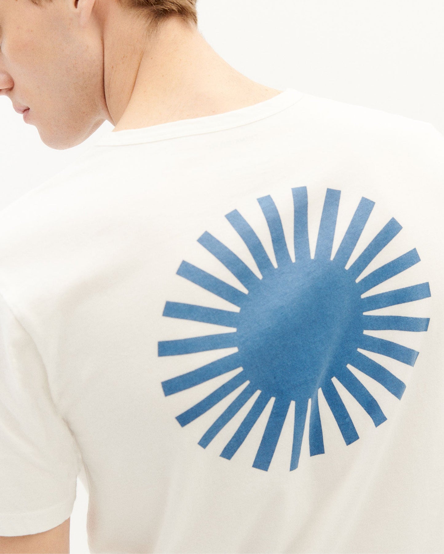 T-shirt blanc imprimé indigo en coton bio - indigo sol white t-shirt snow white