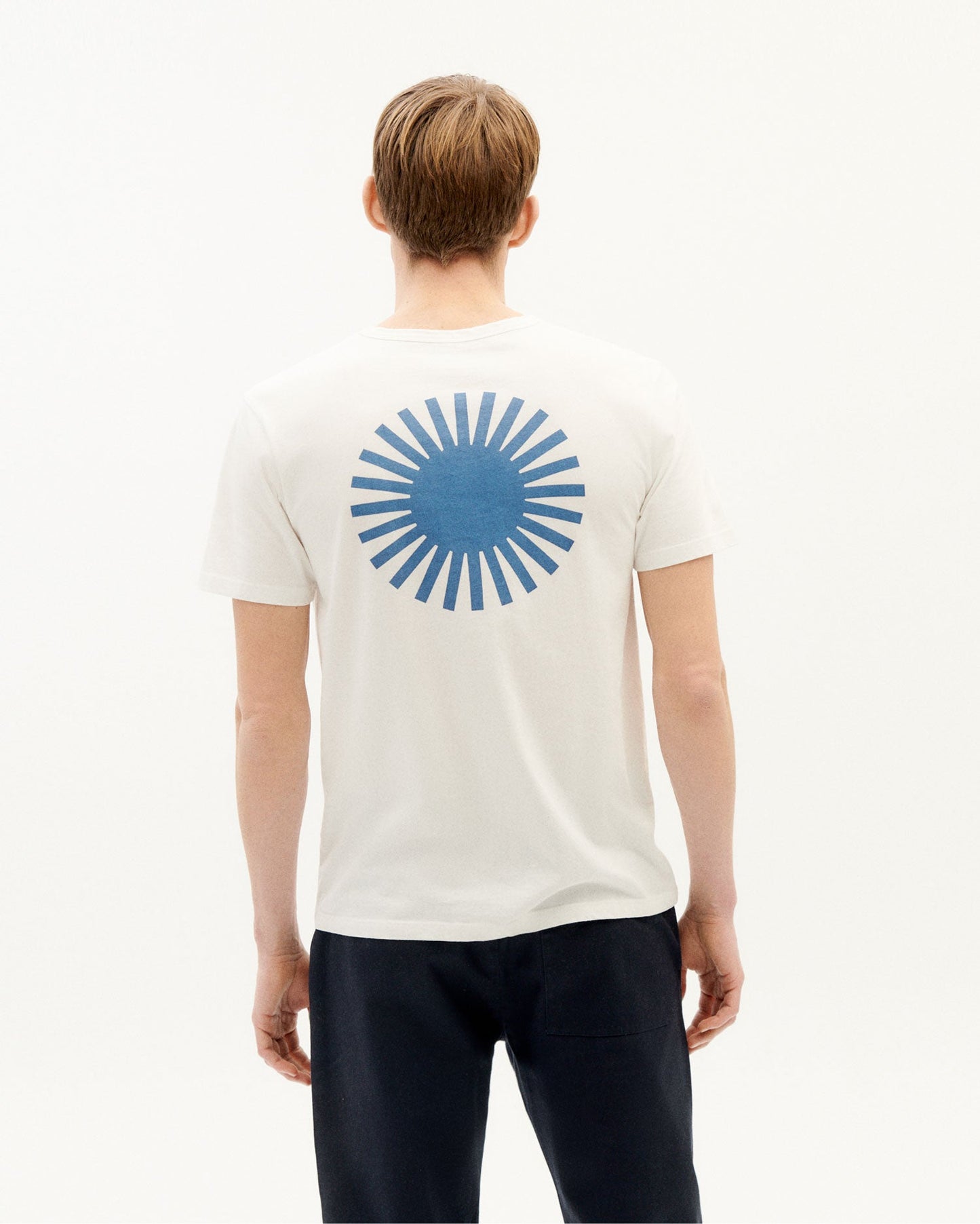 T-shirt blanc imprimé indigo en coton bio - indigo sol white t-shirt snow white