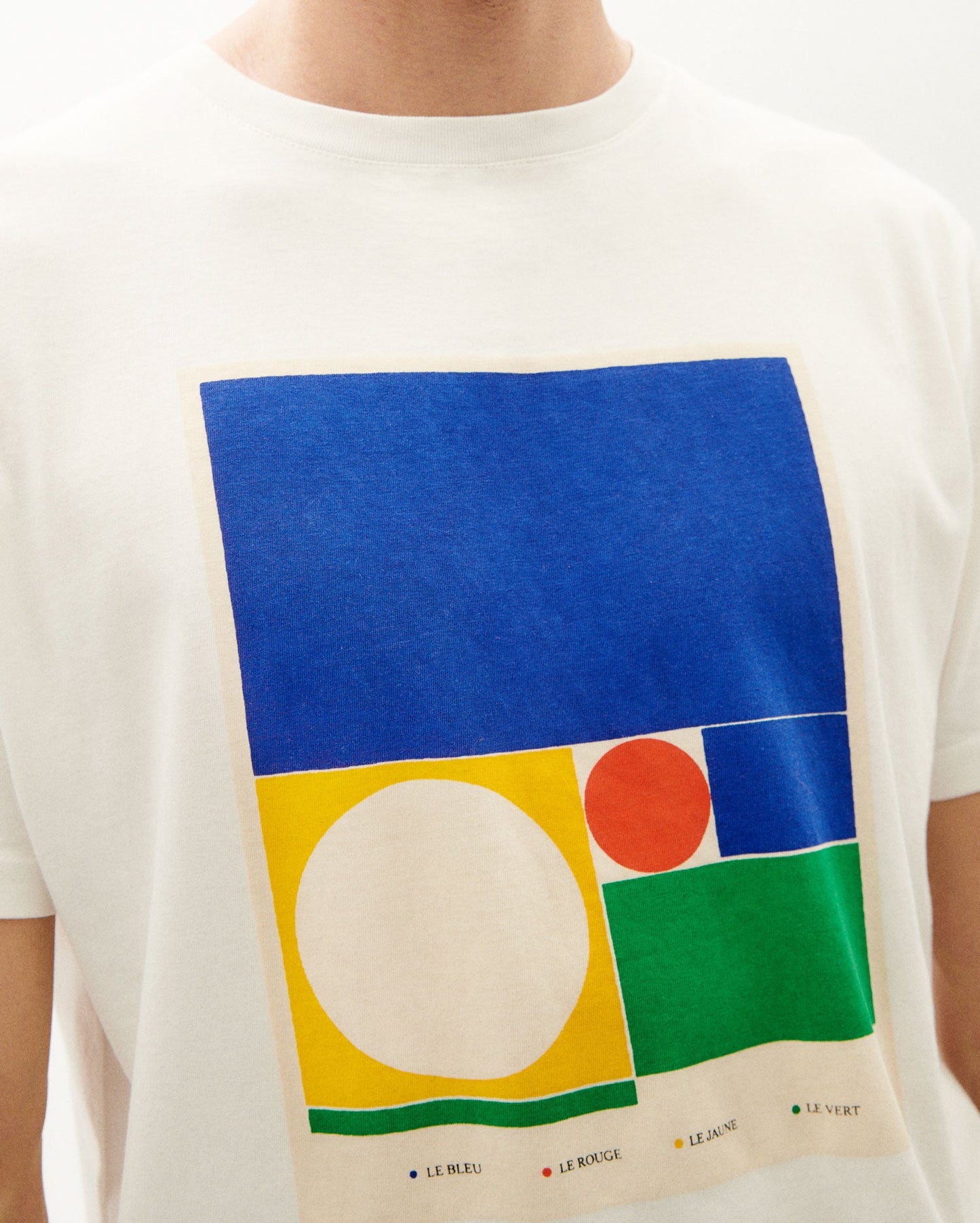 T-shirt blanc imprimé en coton bio - color chart t-shirt - snow white