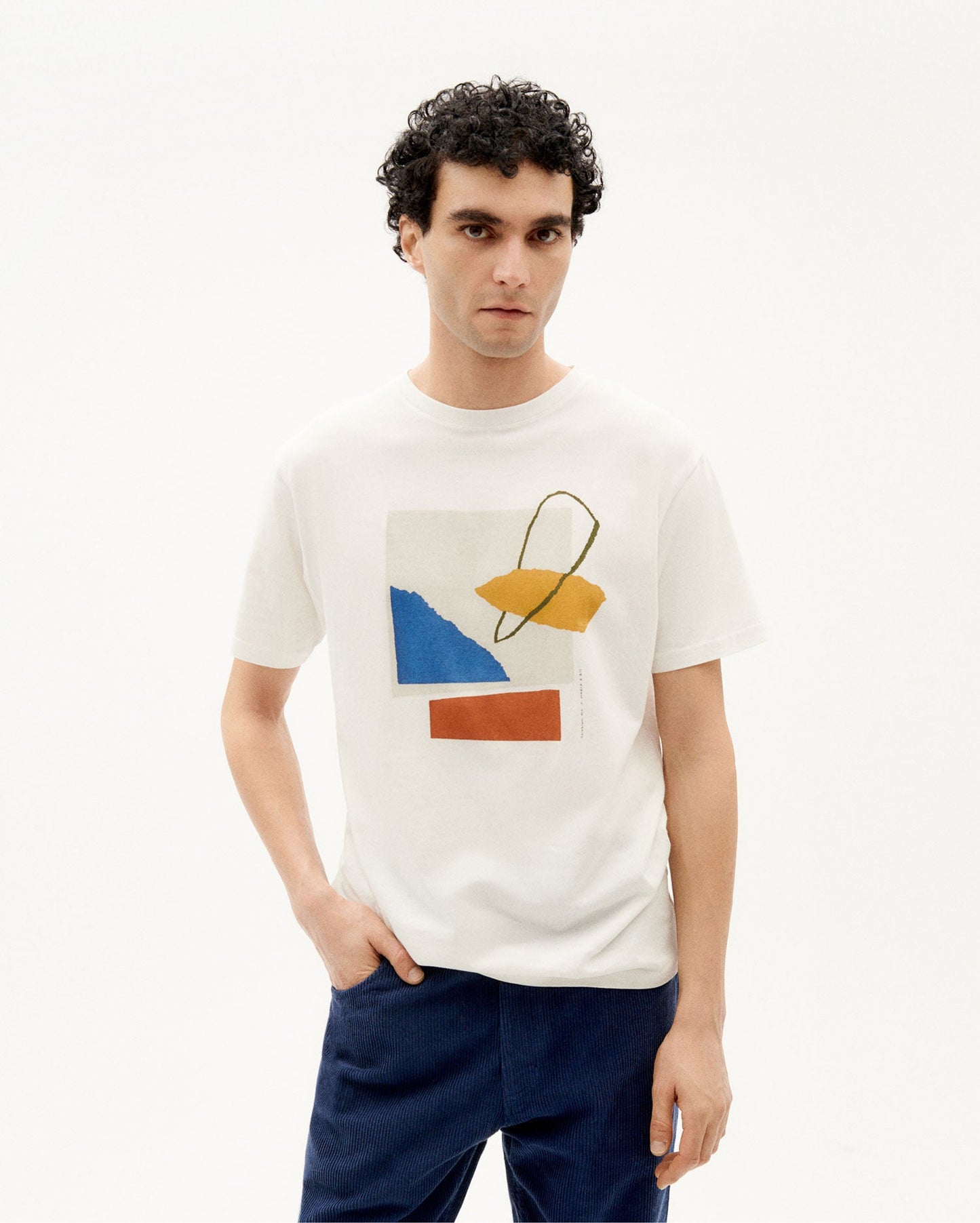 T-shirt blanc imprimé en coton bio - oniric t-shirt snow white