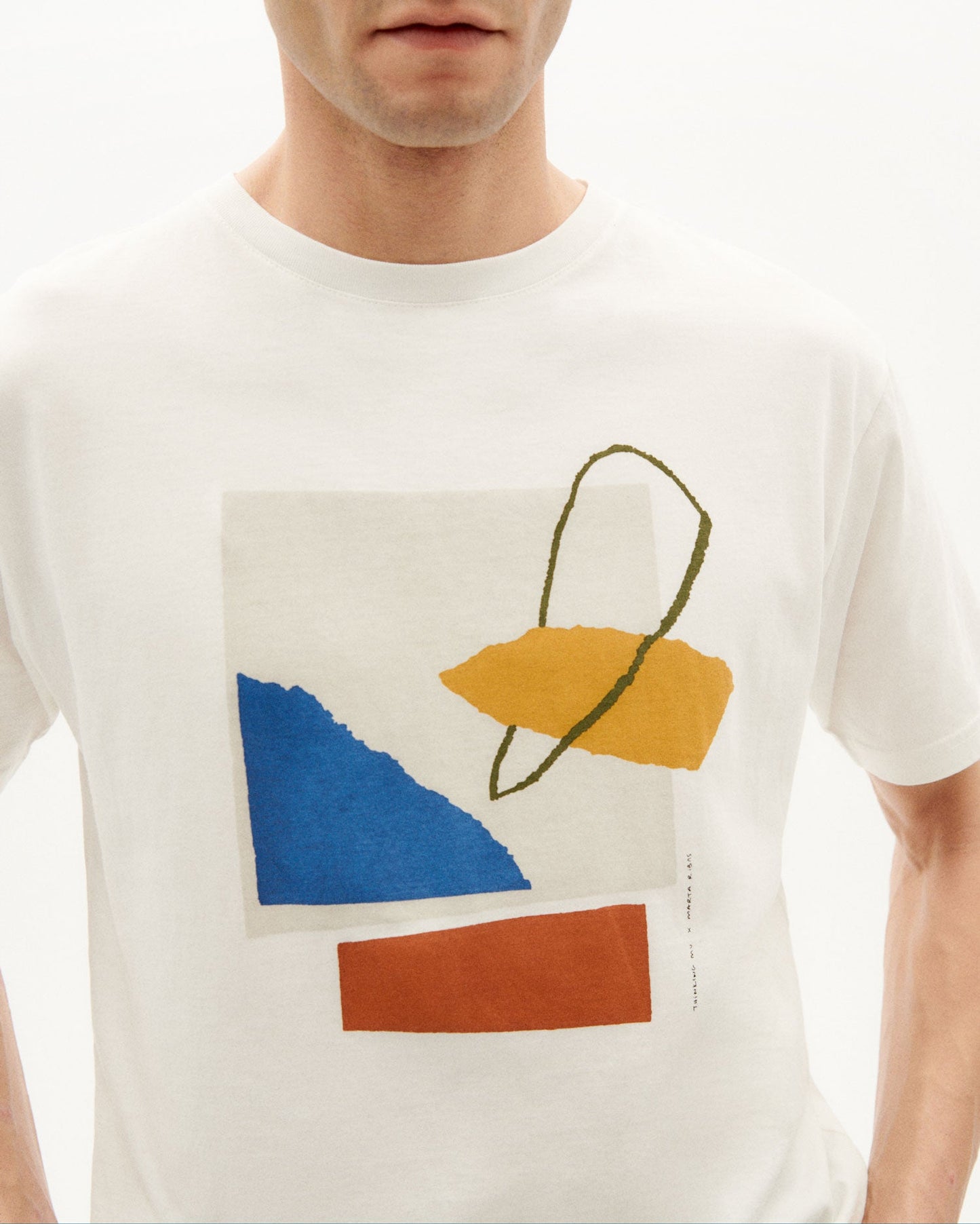 T-shirt blanc imprimé en coton bio - oniric t-shirt snow white