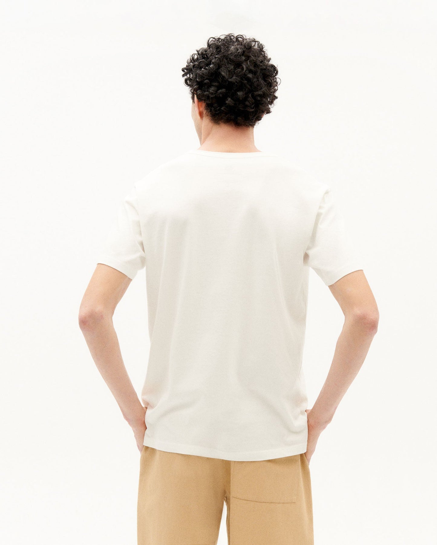 T-shirt blanc imprimé en coton bio - surf t-shirt snow white