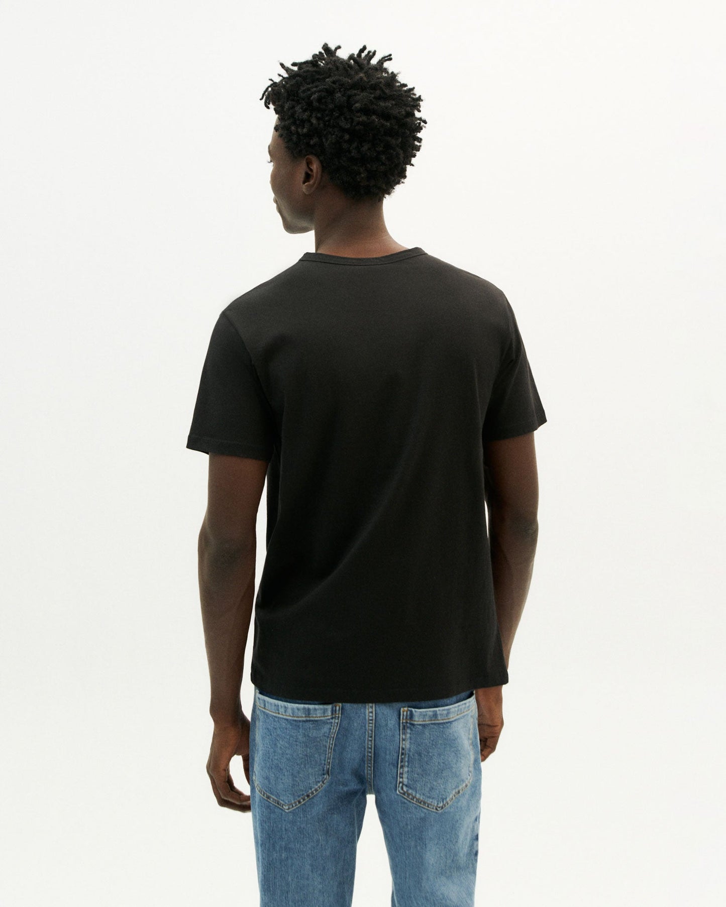 T-shirt noir imprimé en coton bio - happy sun t-shirt black