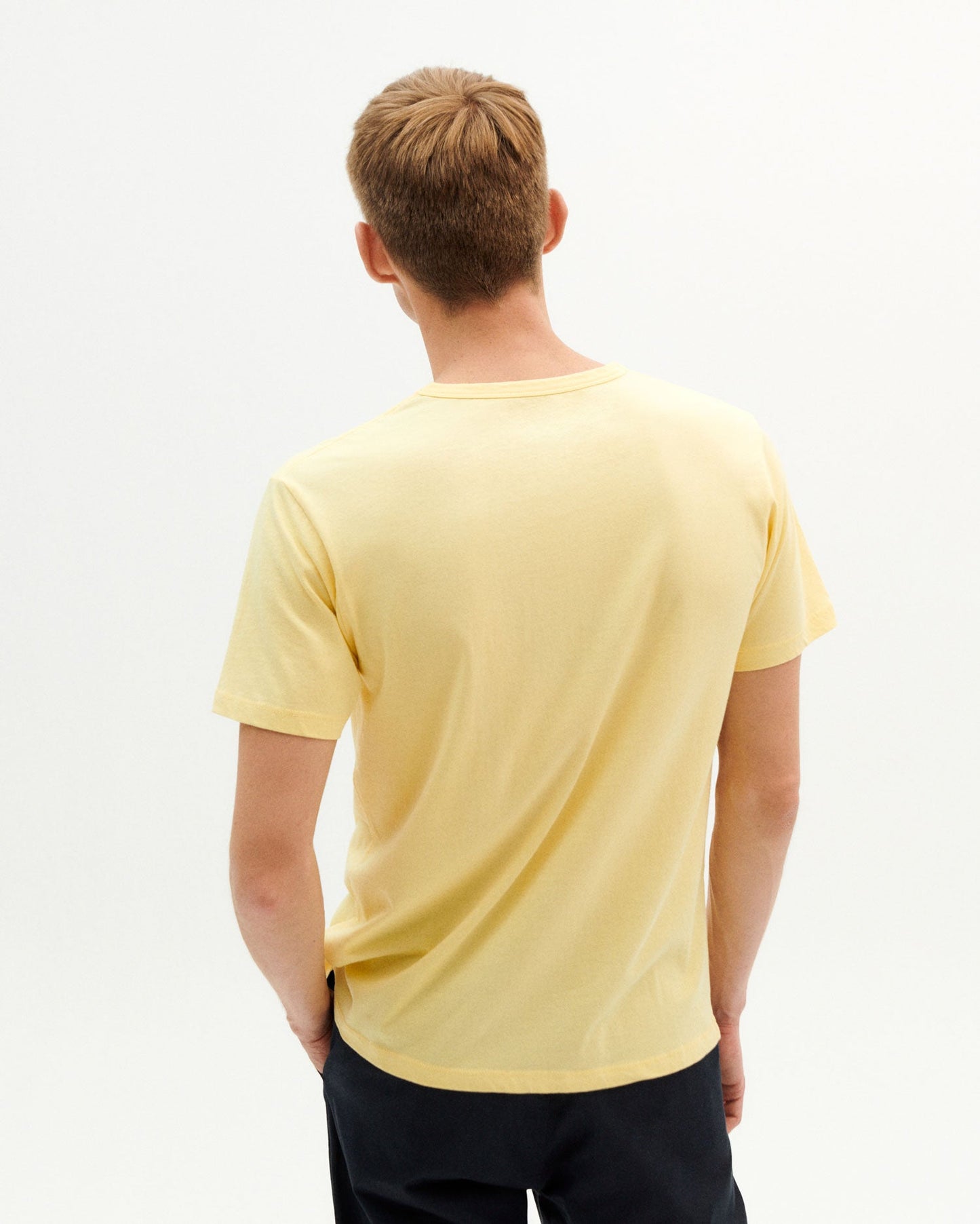 T-shirt jaune imprimé en coton bio - children of the yellow sun