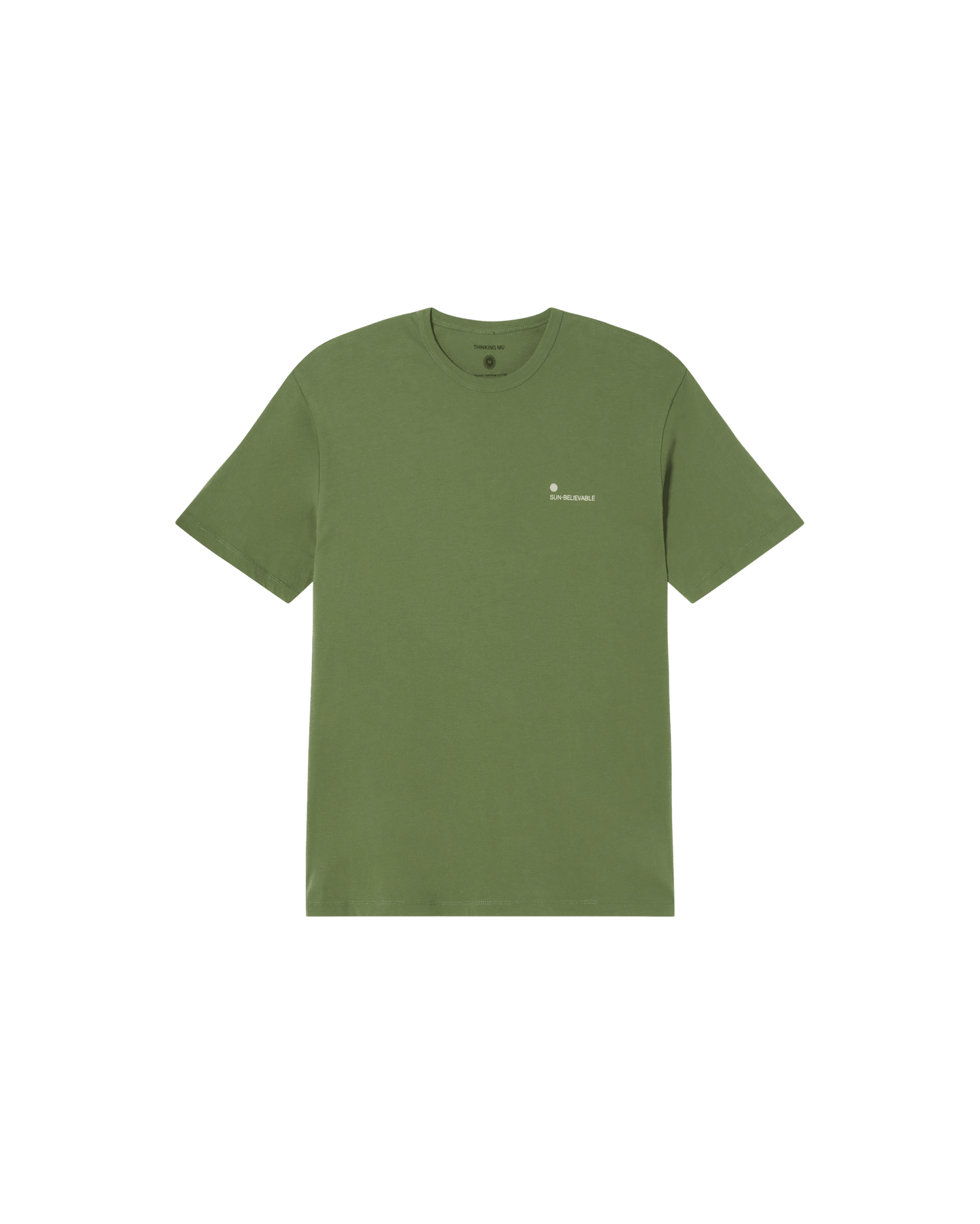 T-shirt en coton bio | Vert motif brodé "sun believable cactus t-shirt"