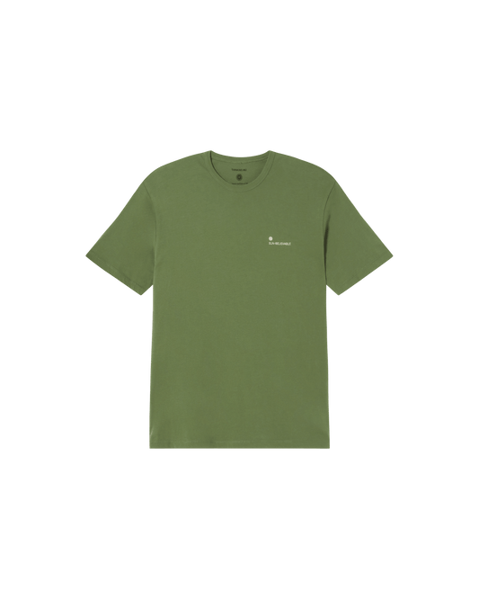 T-shirt en coton bio | Vert motif brodé "sun believable cactus t-shirt"