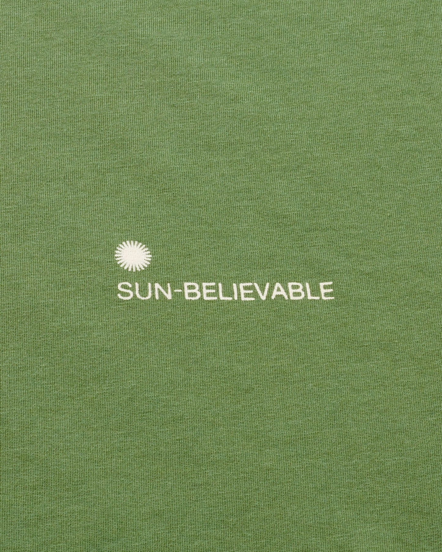T-shirt en coton bio | Vert motif brodé "sun believable cactus t-shirt"