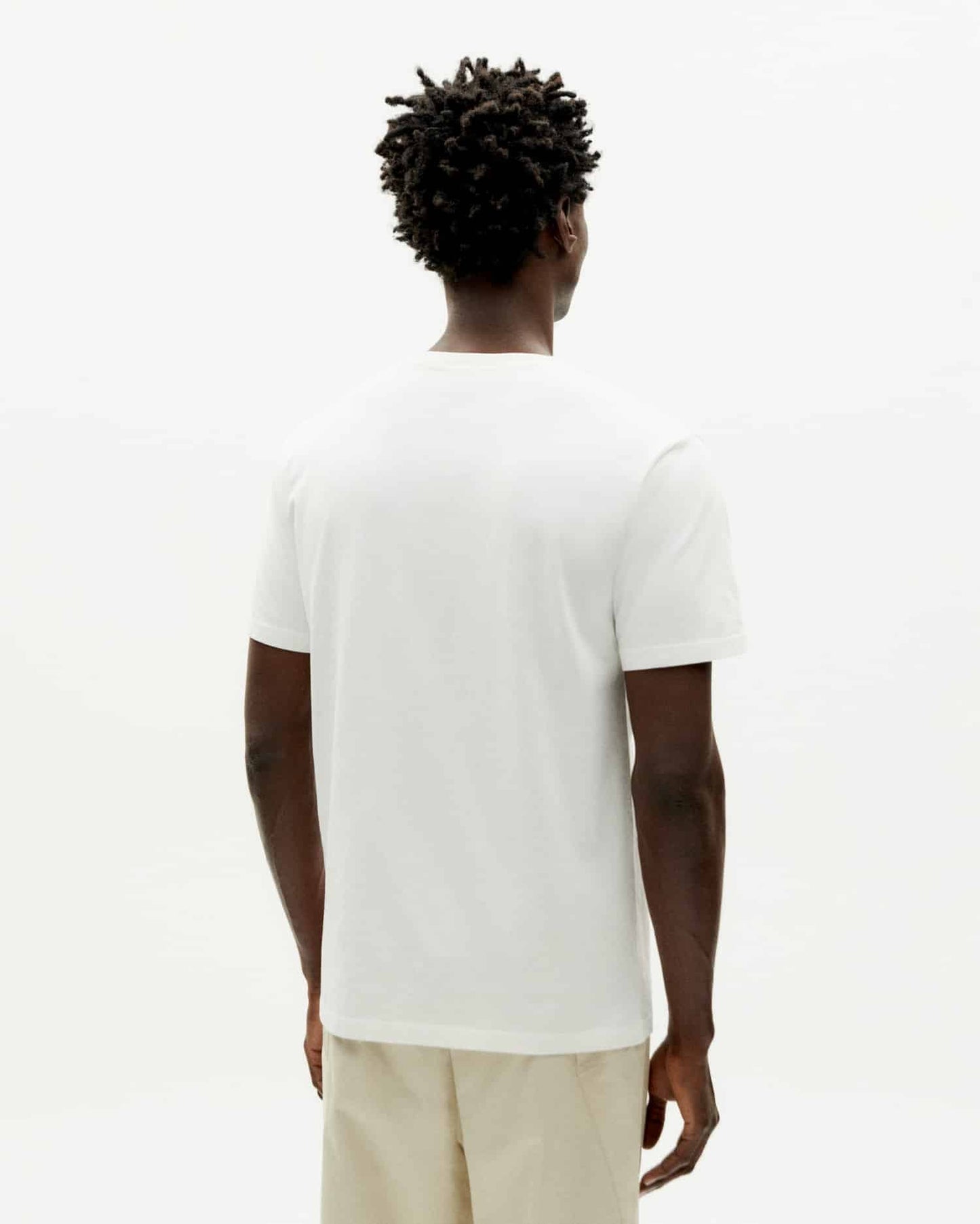 T-shirt imprimé en coton bio | blanc "colors fontana t-shirt snow white"
