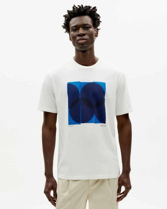 T-shirt imprimé en coton bio | Blanc "art 3 t-shirt snow white"