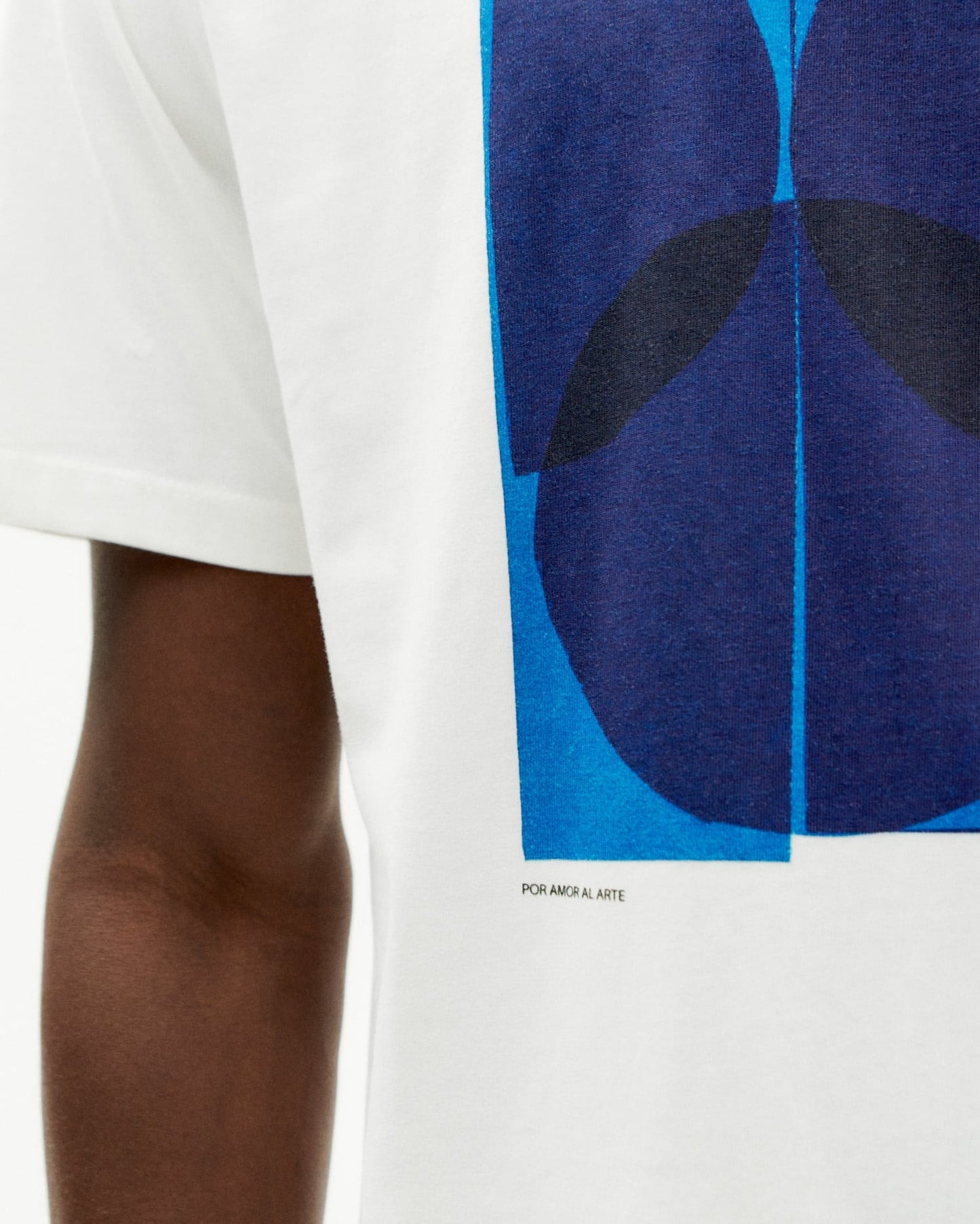 T-shirt imprimé en coton bio | Blanc "art 3 t-shirt snow white"