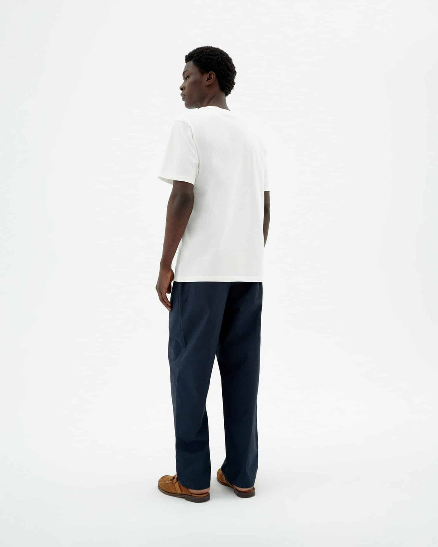 T-shirt imprimé en coton bio | blanc "Colors zach tee - white"