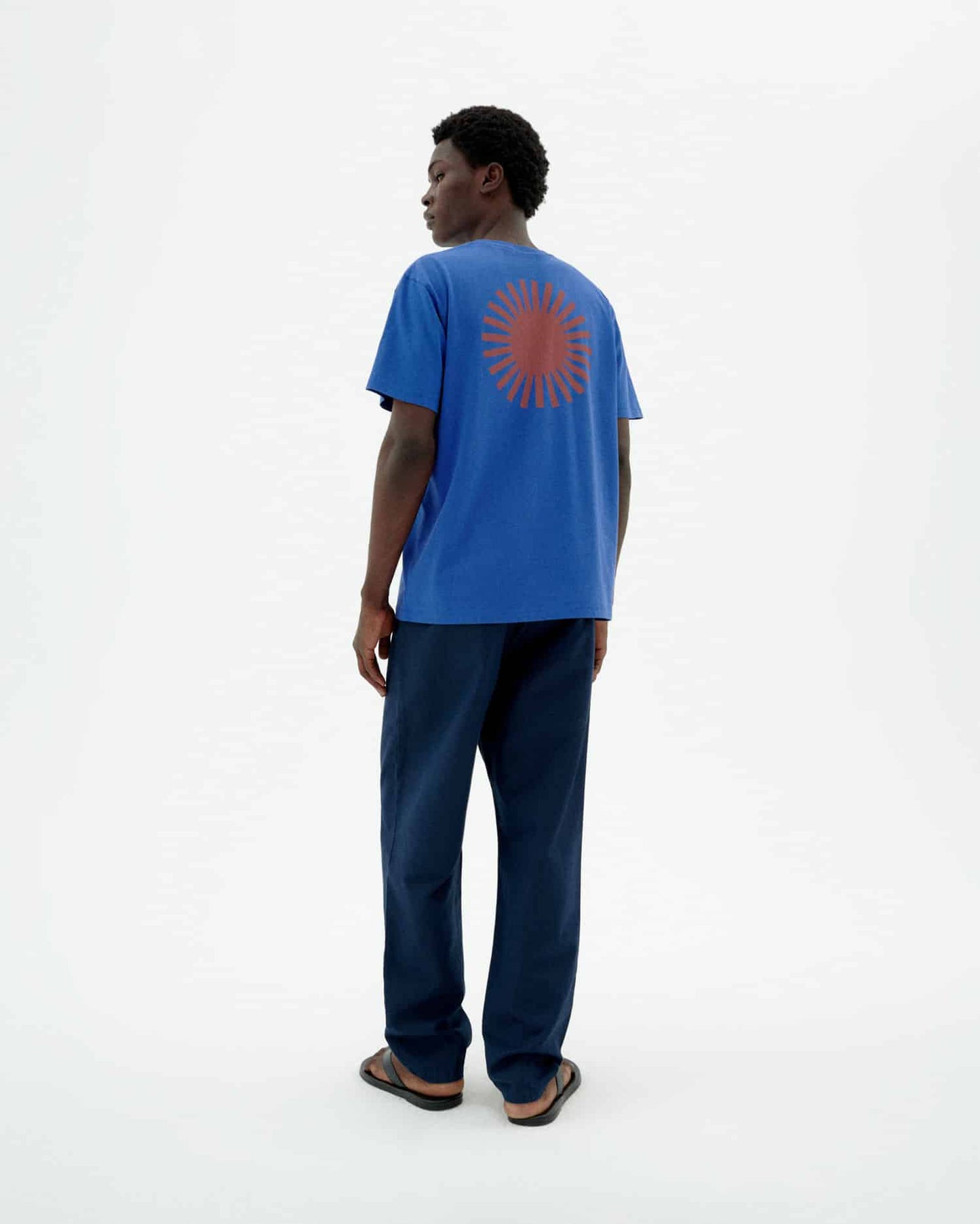 T-shirt en coton bio | bleu "Sol contrast indigo tee - blue"