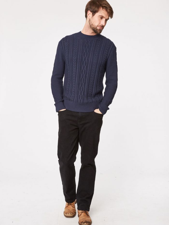 Pull marine en coton bio