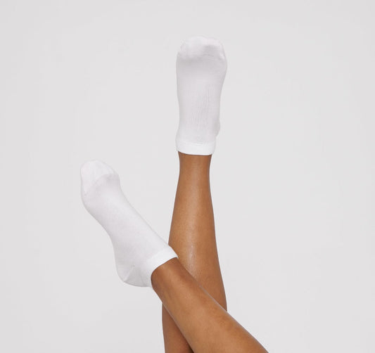 Pack 2 paires de chaussettes basses en coton bio | Blanc "white"