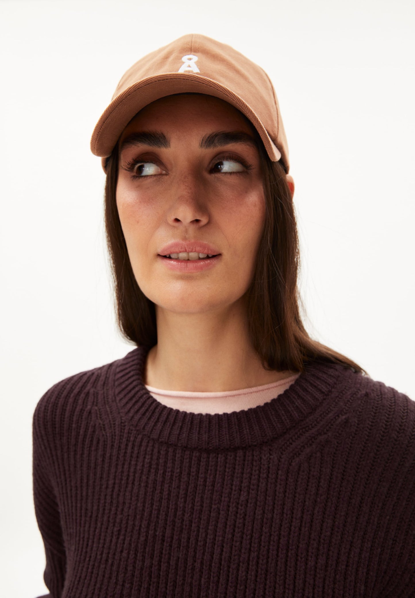 Pull maille prune en coton bio, laine bio et recyclée - naaruko fudge