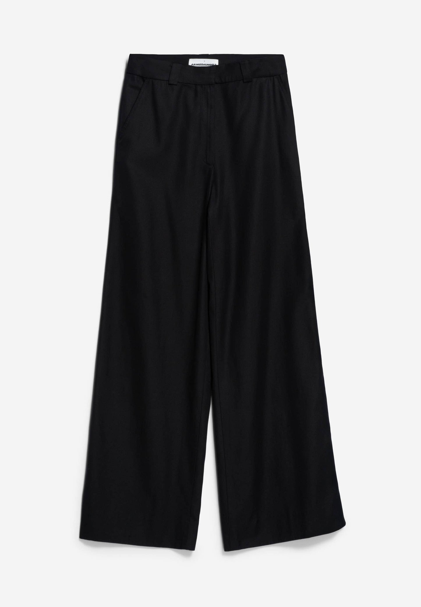 Pantalon tailleur ample en lyocell et coton bio | noir "nagassaa - black"