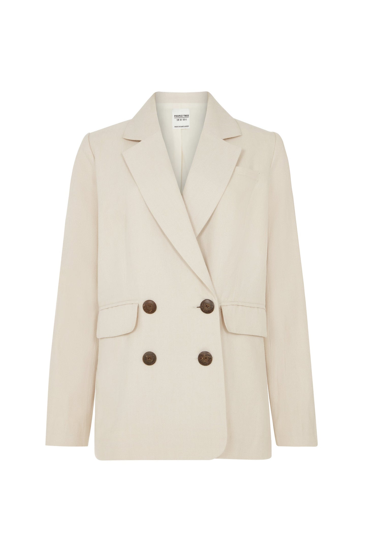Blazer beige en coton bio - Naira