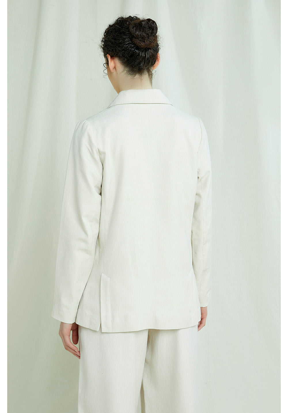 Blazer beige en coton bio - Naira