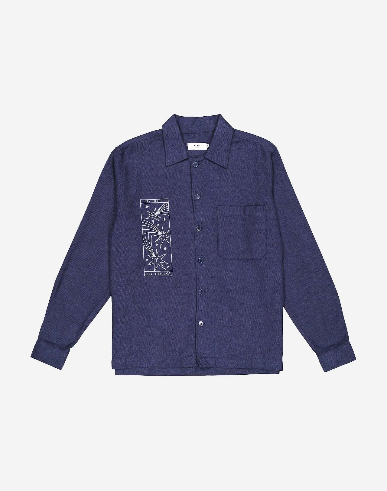 Chemise en coton | marine "slow astral"
