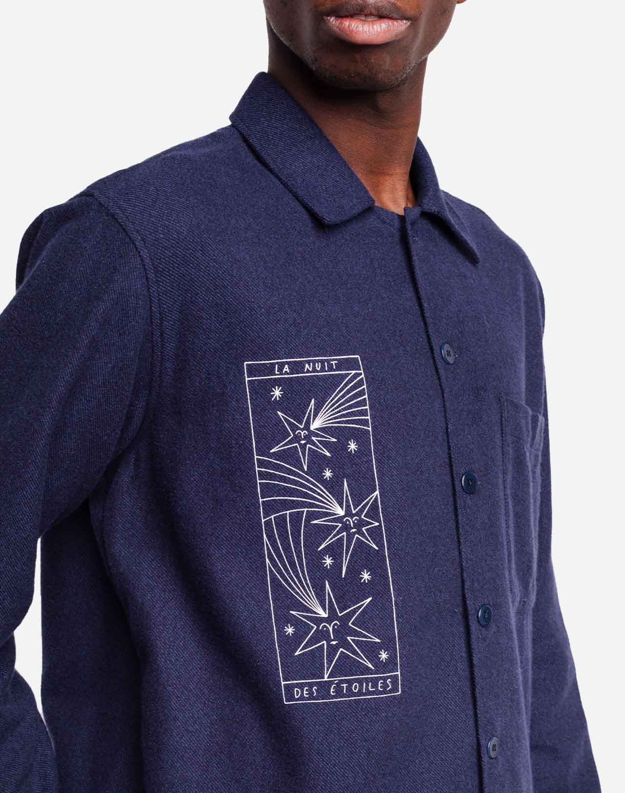 Chemise en coton | marine "slow astral"