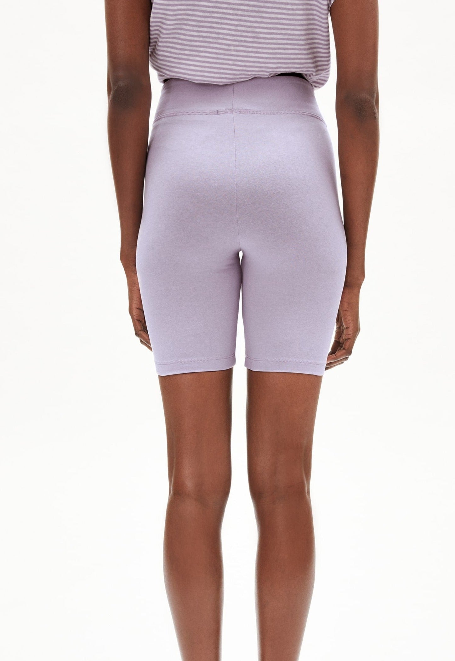 Short biker lilas en coton bio - nedaa solid purple noise