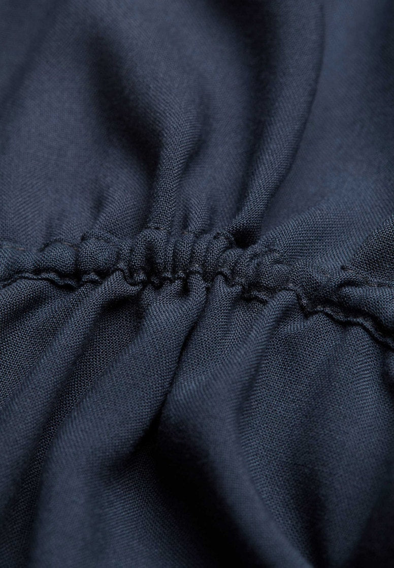 Robe mi-longue fluide indigo en lenzing - NEVENAA