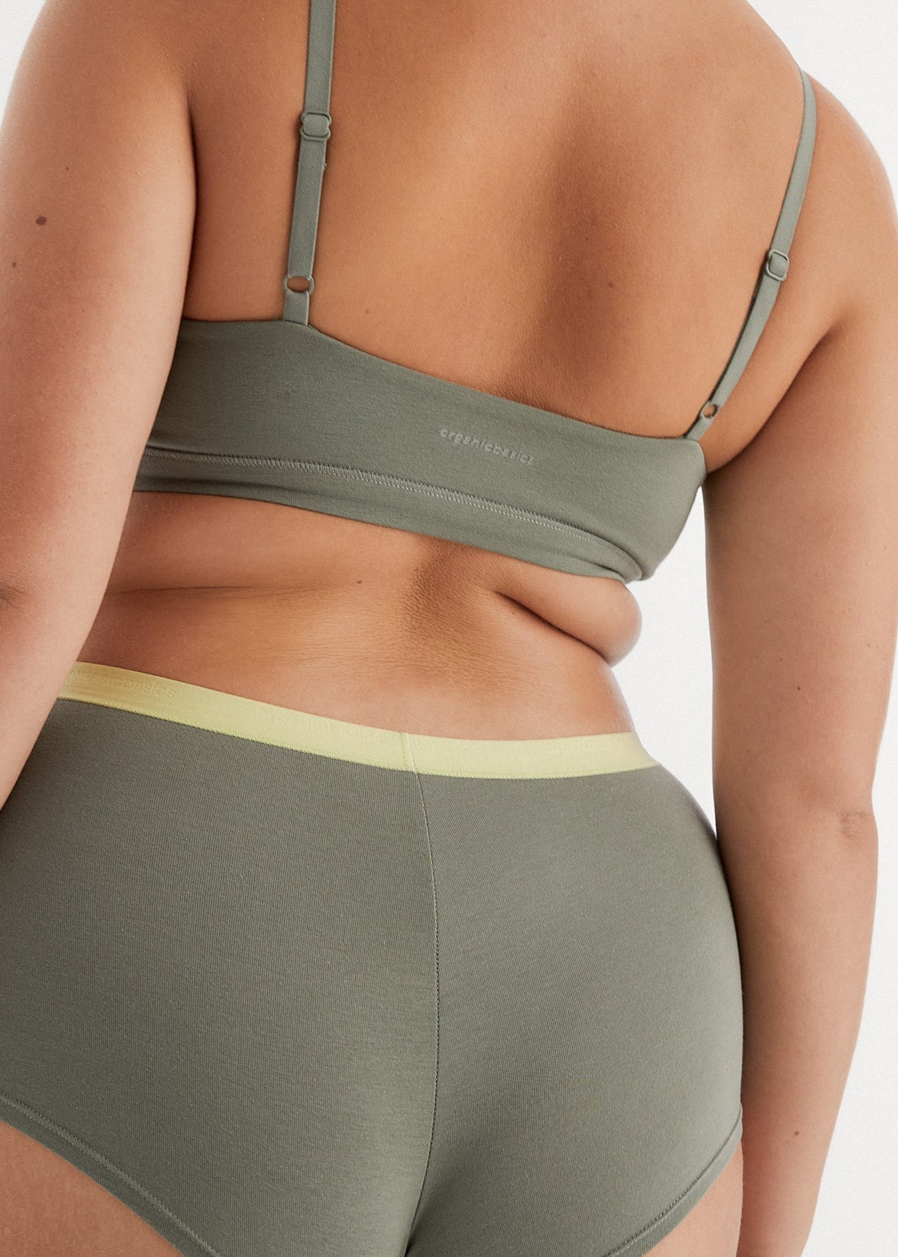 Shorty en coton biologique | vert "core shorty - seaweed"