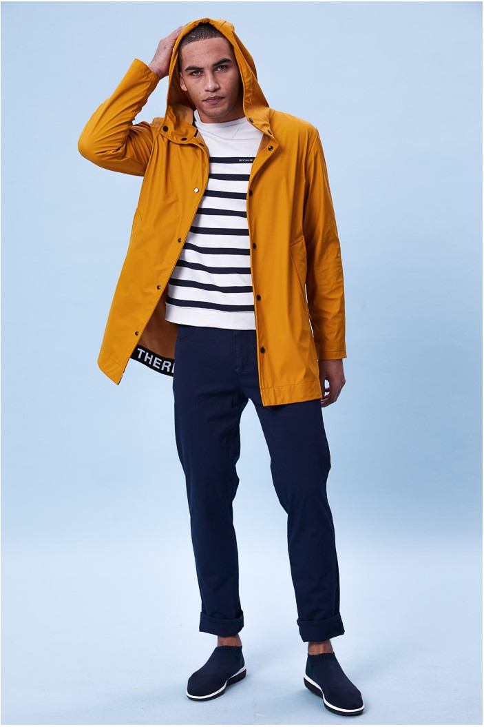 Imperméable moutarde en polyester recyclé - Abram
