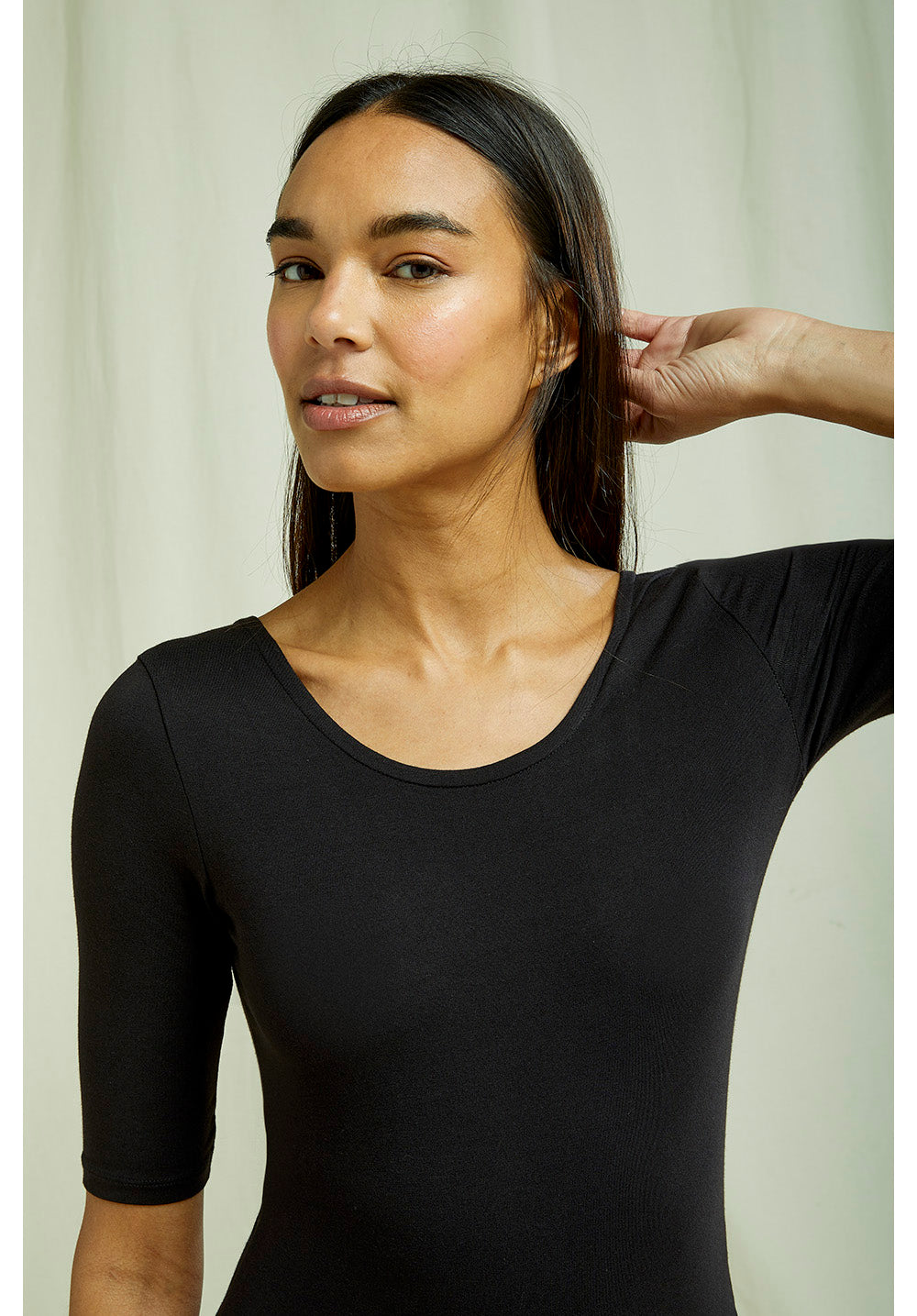 Body noir en coton bio - nicole
