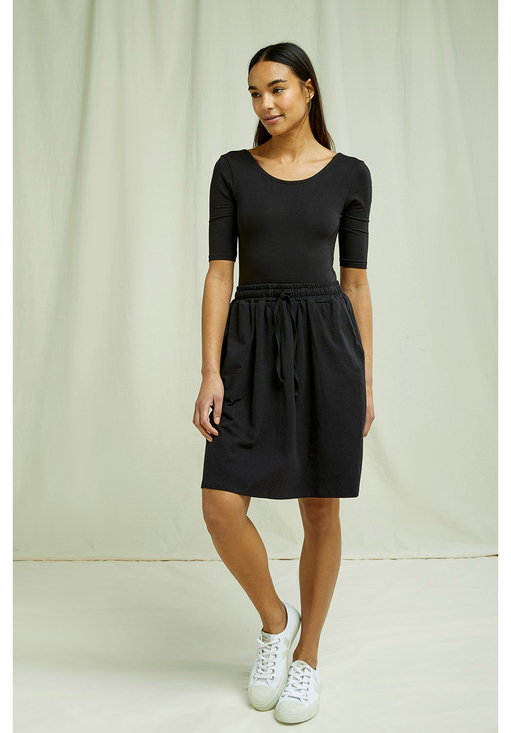Body noir en coton bio - nicole