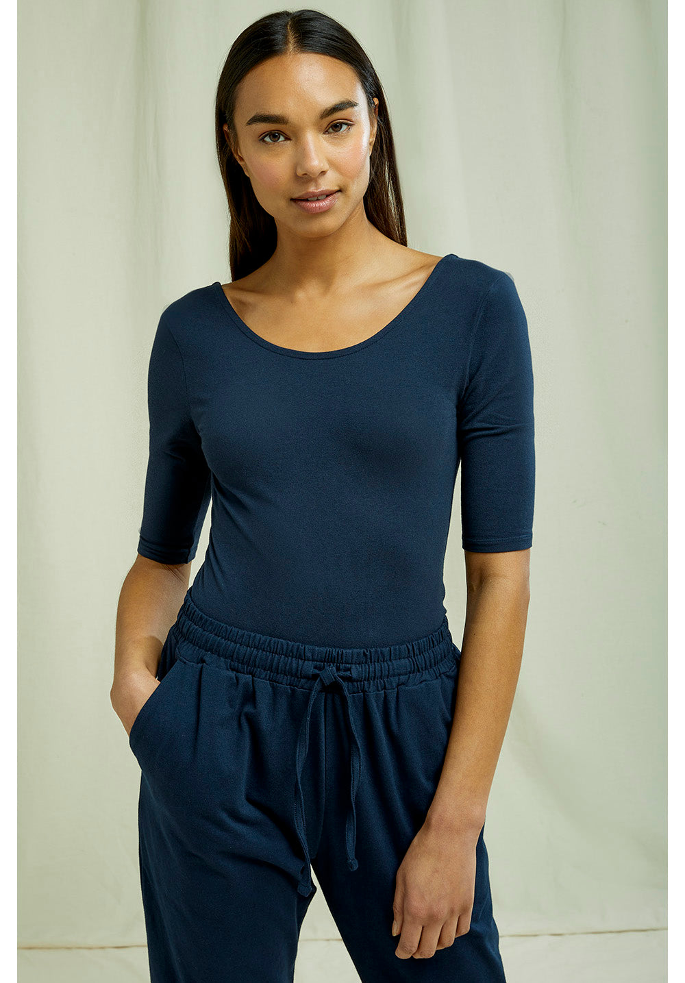 Body marine en coton bio - Nicole