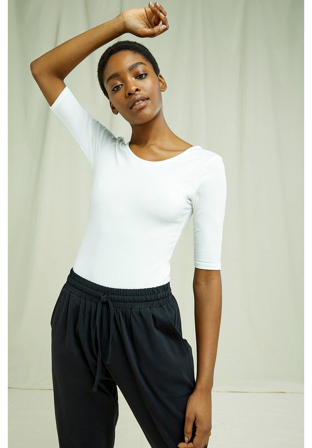 Body blanc en coton bio - nicole