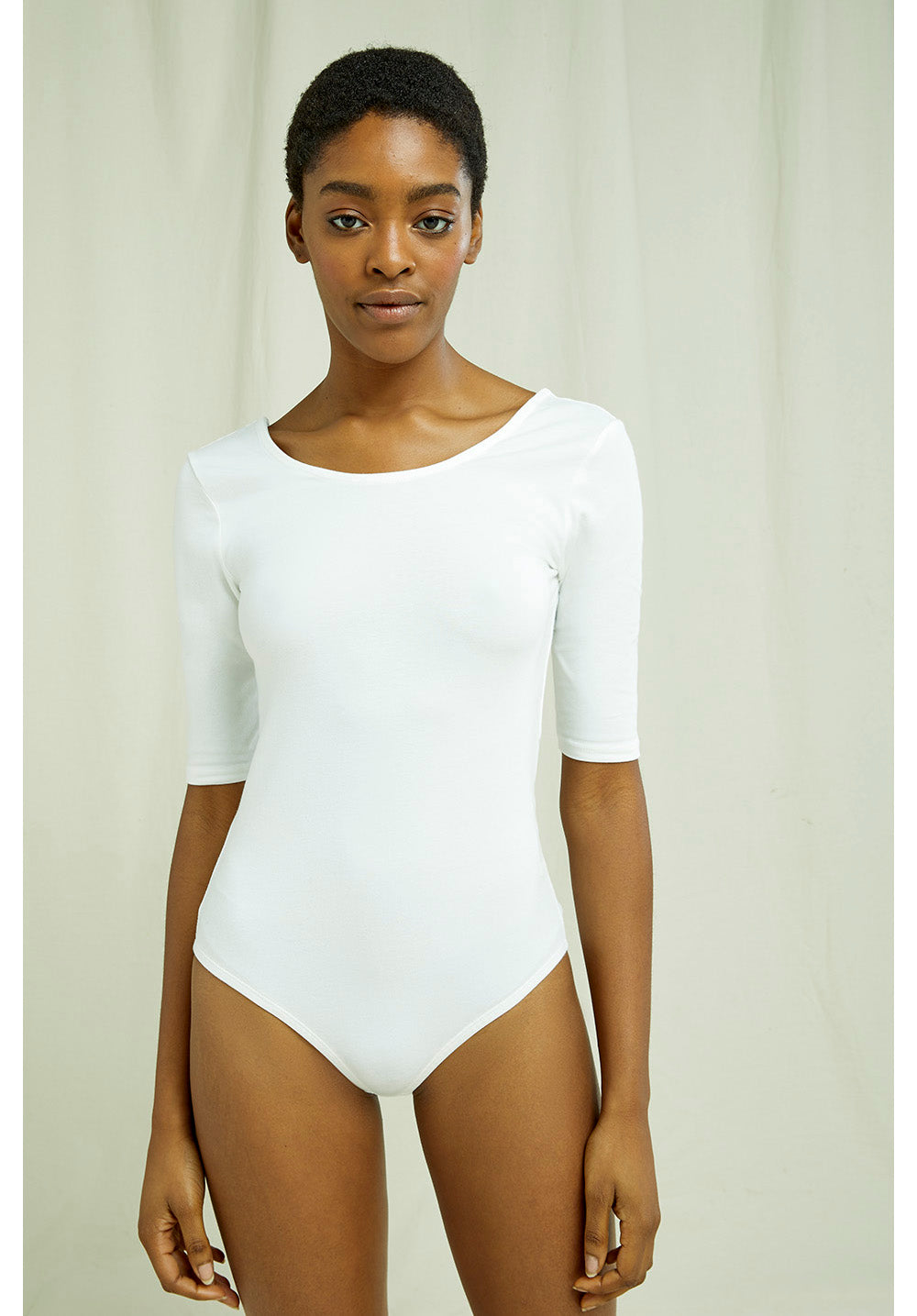 Body blanc en coton bio - nicole